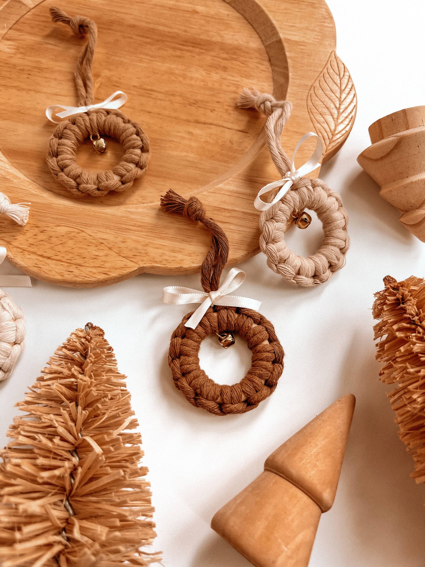 Macrame Ornament | Jingle Bell Wreath | Boho Christmas Tree