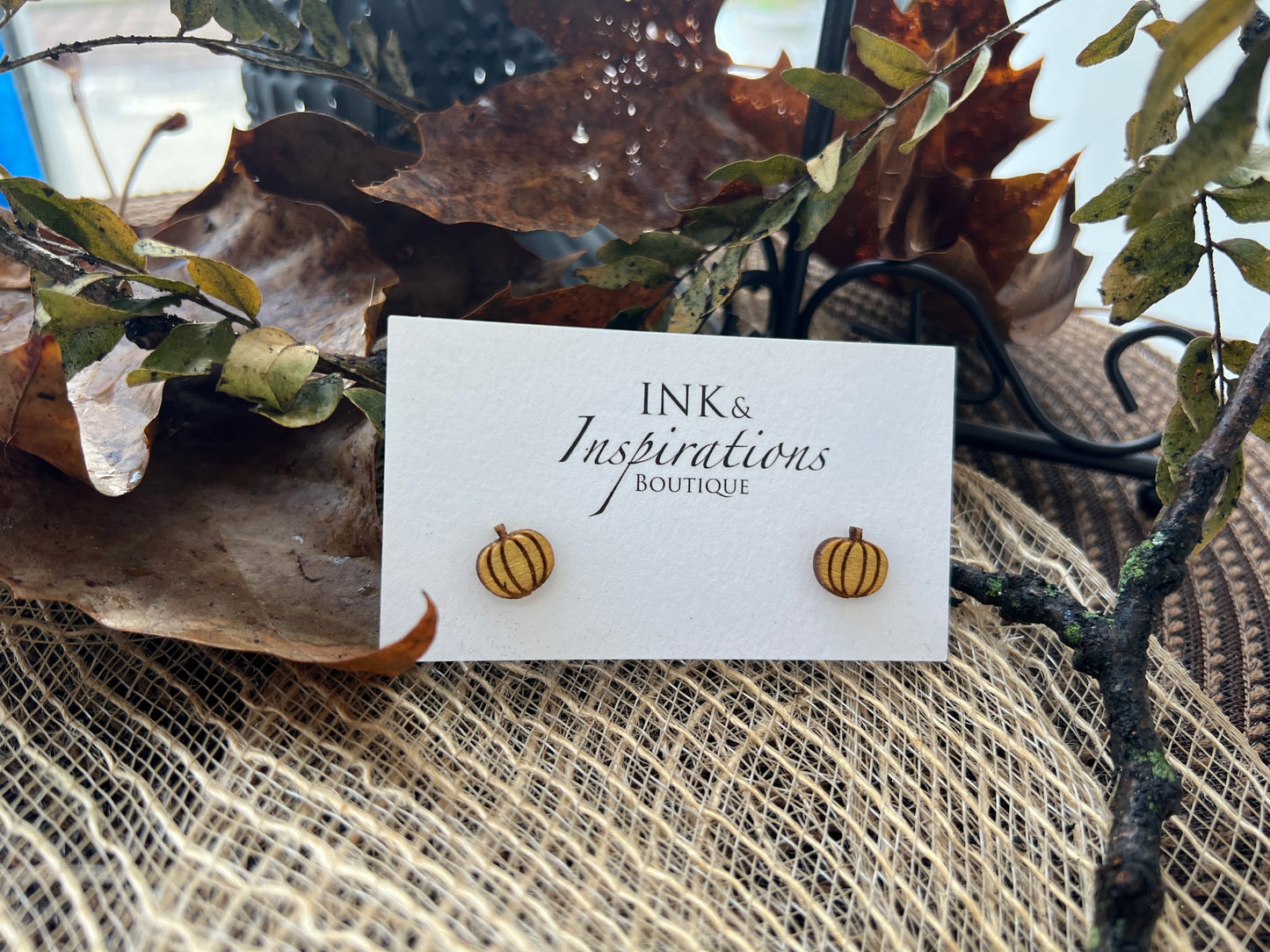 Pumpkin Stud Earrings