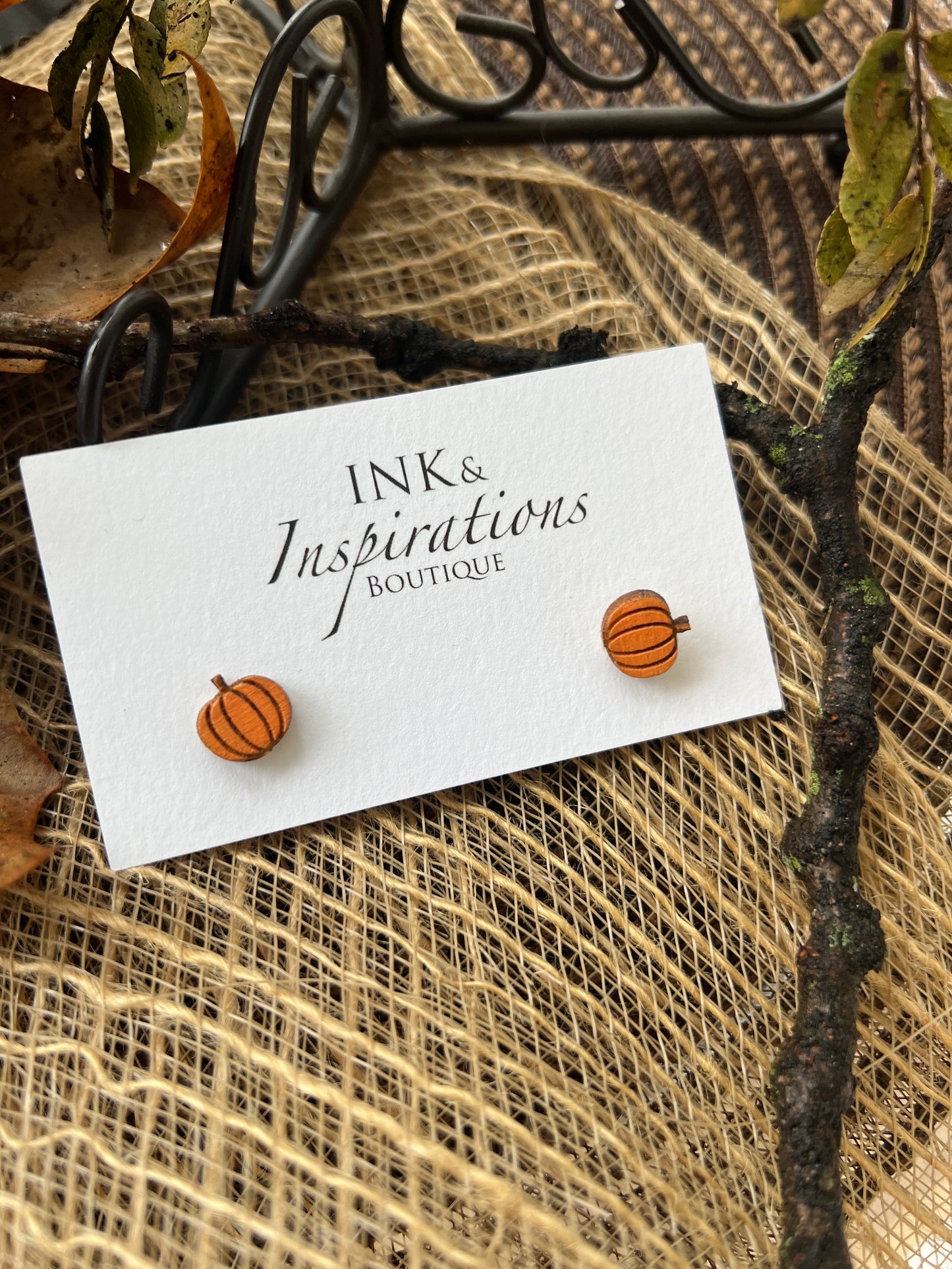 Orange Pumpkin Earrings