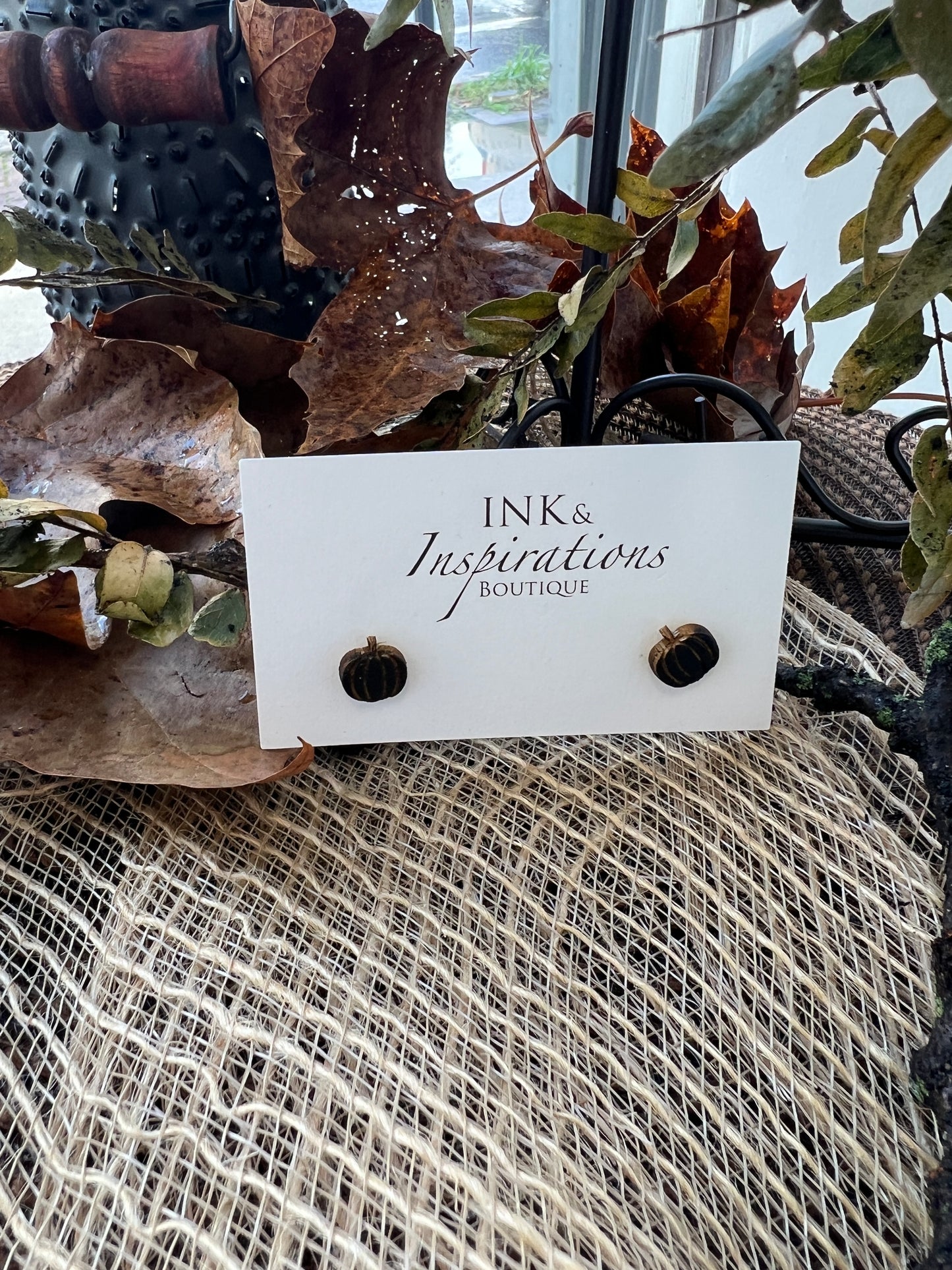 Pumpkin Stud Earrings
