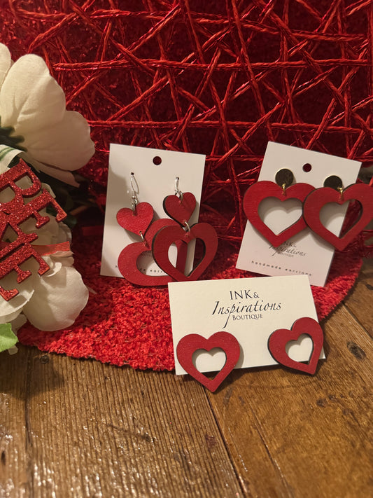 Red Heart Earrings