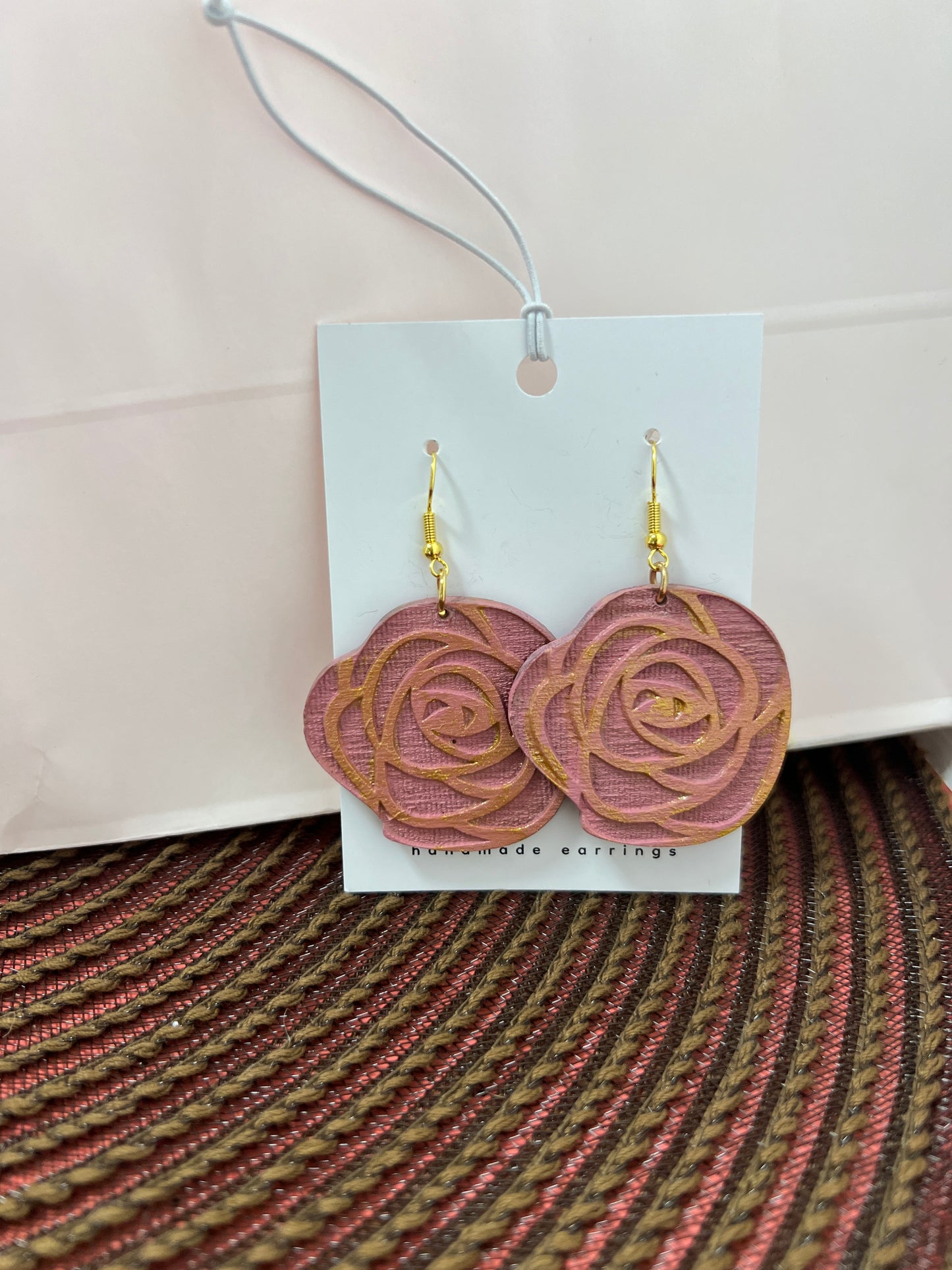 Tea Rose Dangle Earrings