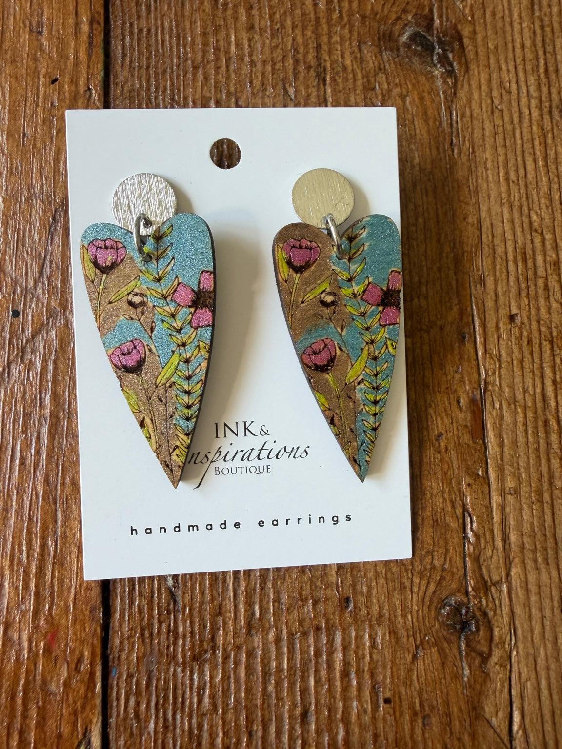Wildflower Heart earrings