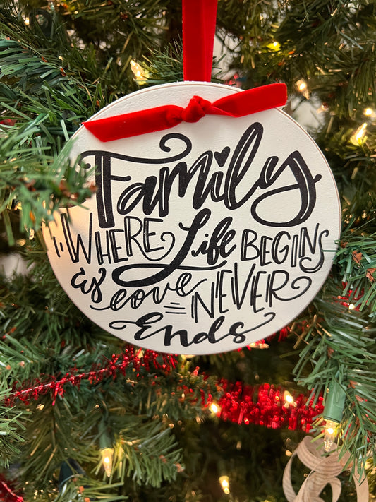 Family Wooden Ornament