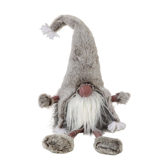 Sitting Gnome with Long Pink Legs