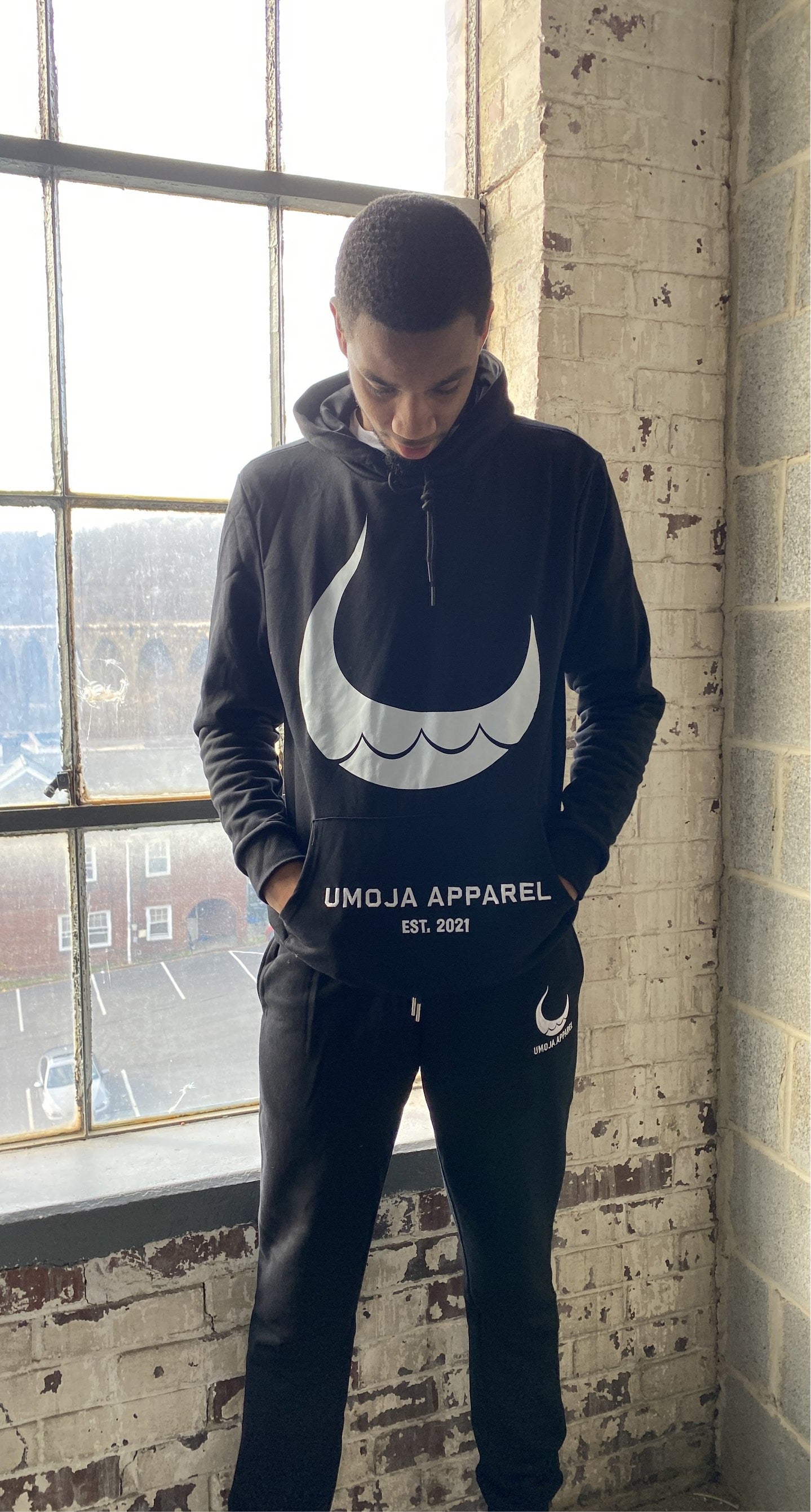Umoja Unisex Black Hoodie- Origin 2021