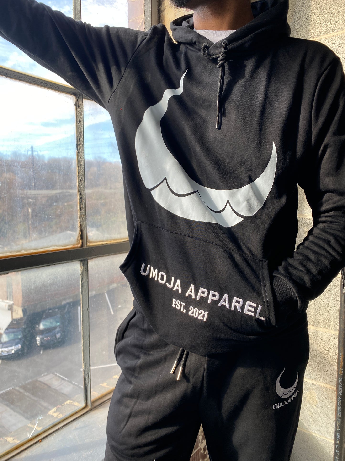 Umoja Unisex Black Hoodie- Origin 2021