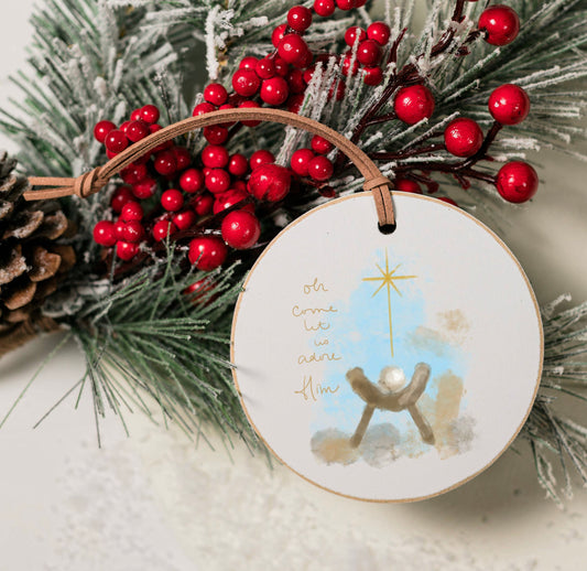 Manger Wooden Ornament