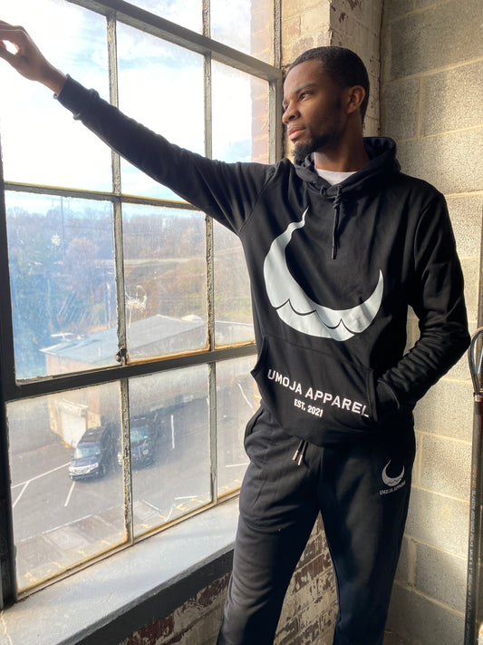 Umoja Unisex Black Hoodie- Origin 2021