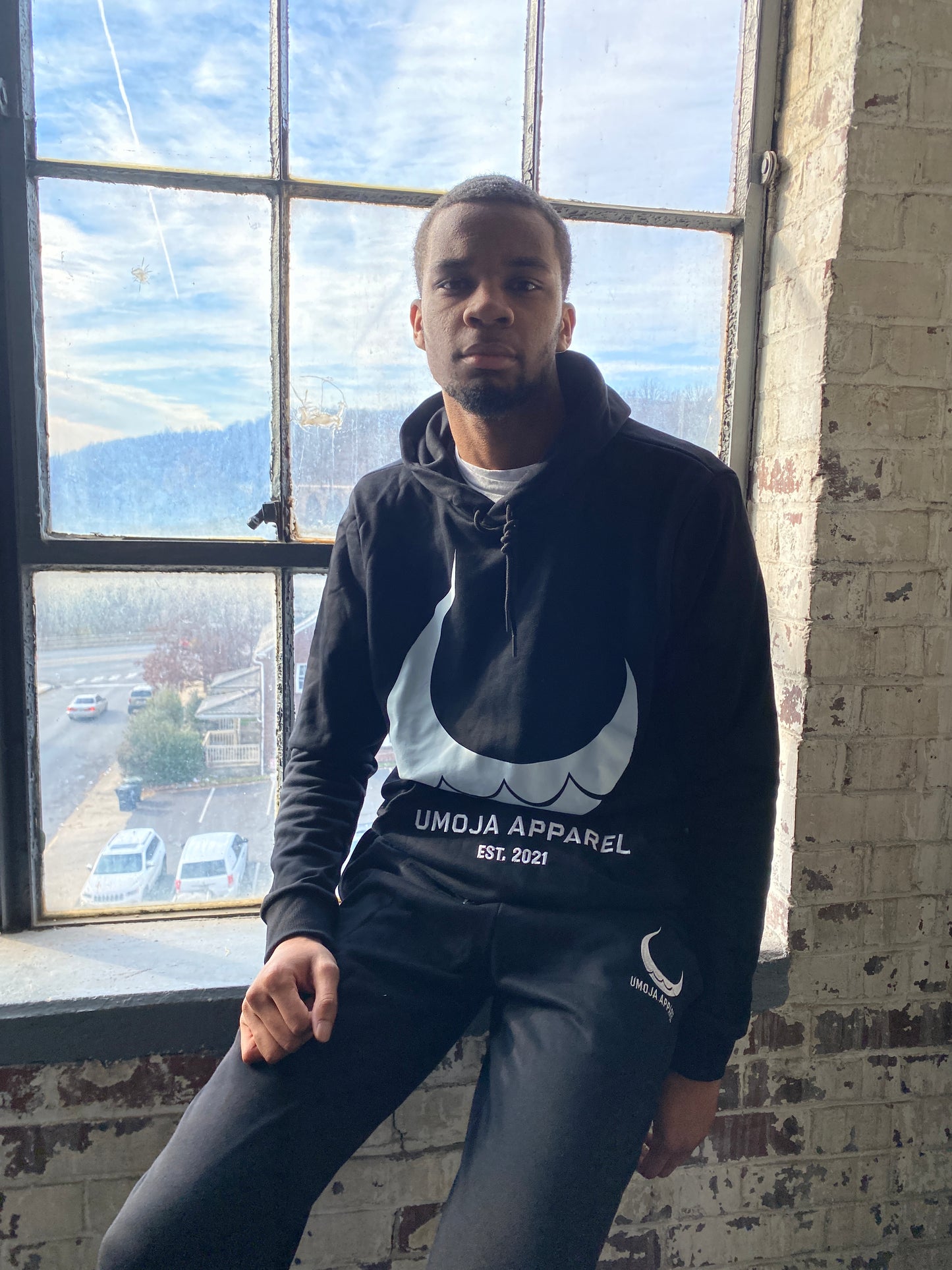 Umoja Unisex Black Hoodie- Origin 2021