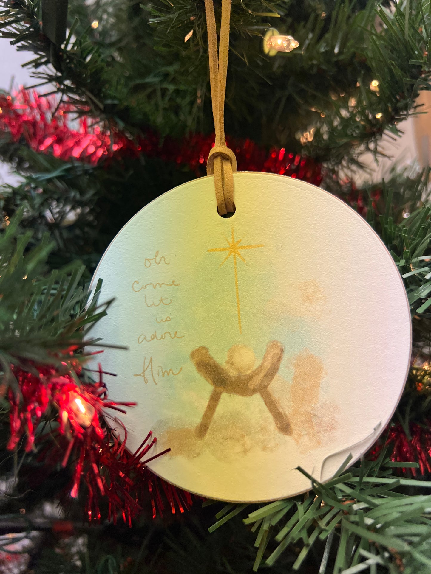 Manger Wooden Ornament