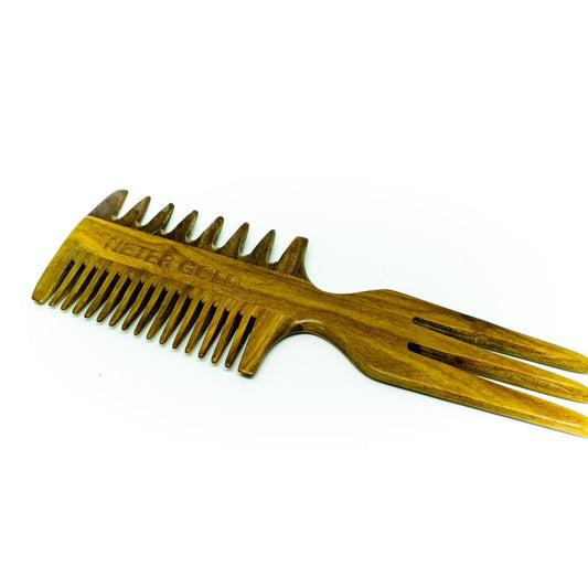 Triple Threat Wooden Combo Comb