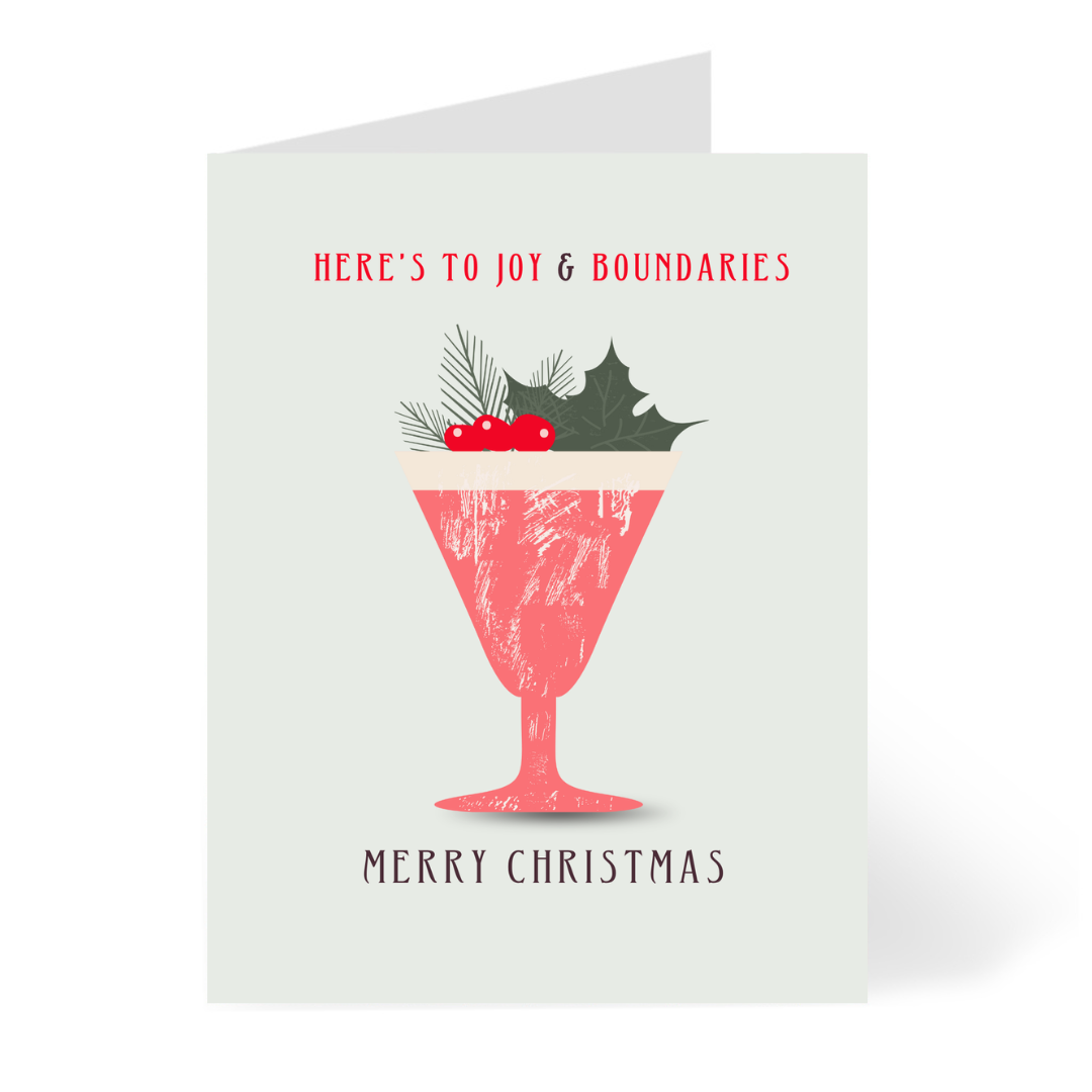 Joy and Boundaries | Retro Vintage Style Christmas Card