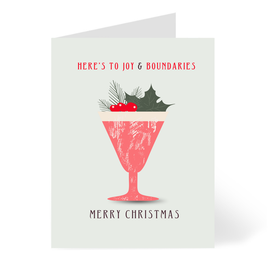 Joy and Boundaries | Retro Vintage Style Christmas Card
