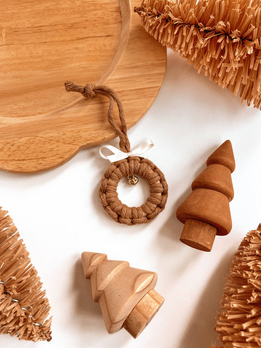 Macrame Ornament | Jingle Bell Wreath | Boho Christmas Tree