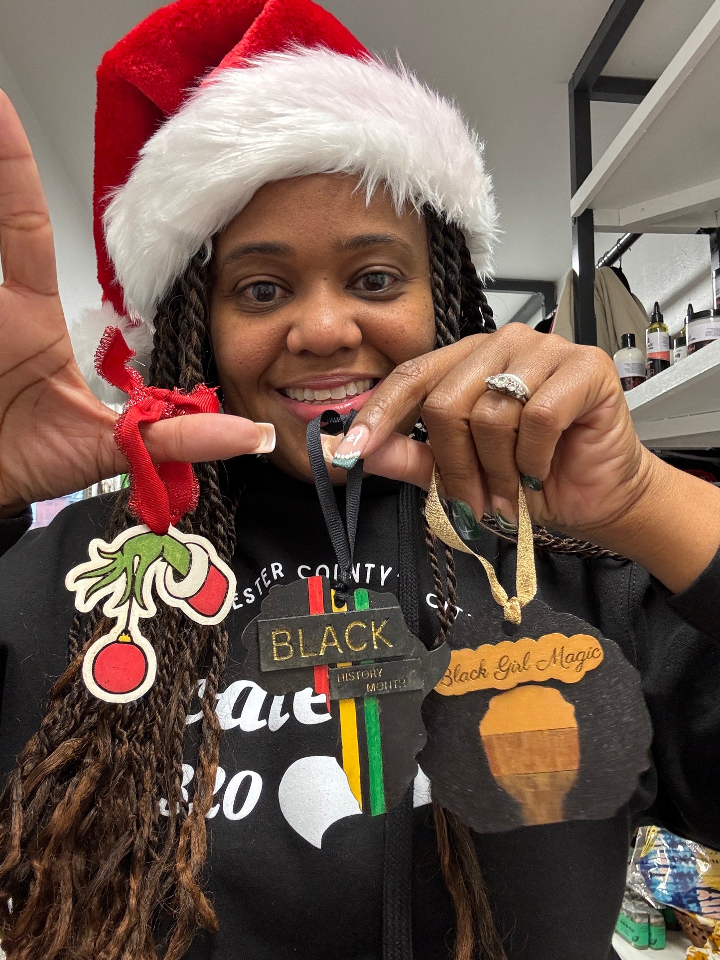 Black Girl Magic Dangle Earrings and Ornaments