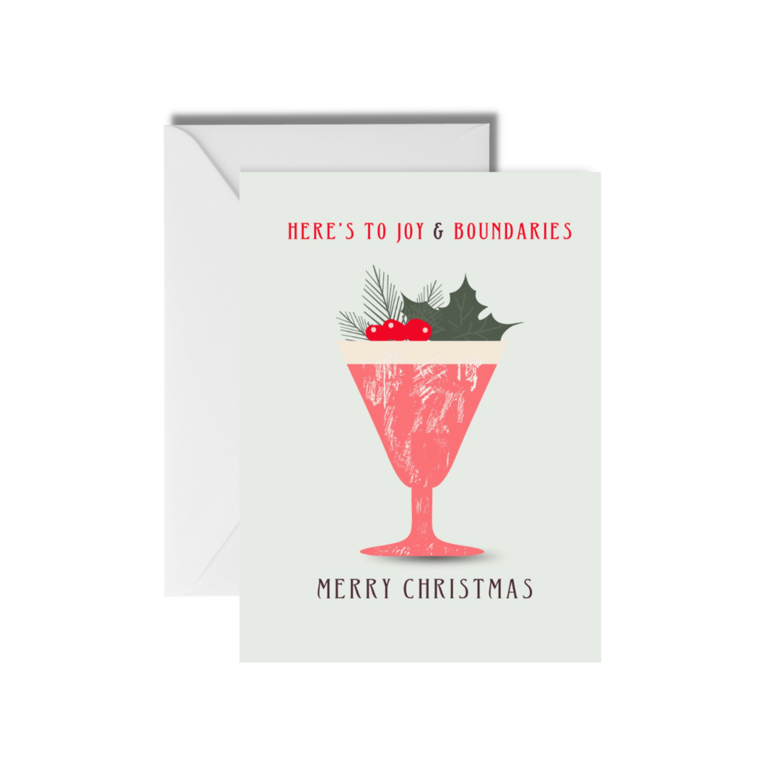 Joy and Boundaries | Retro Vintage Style Christmas Card