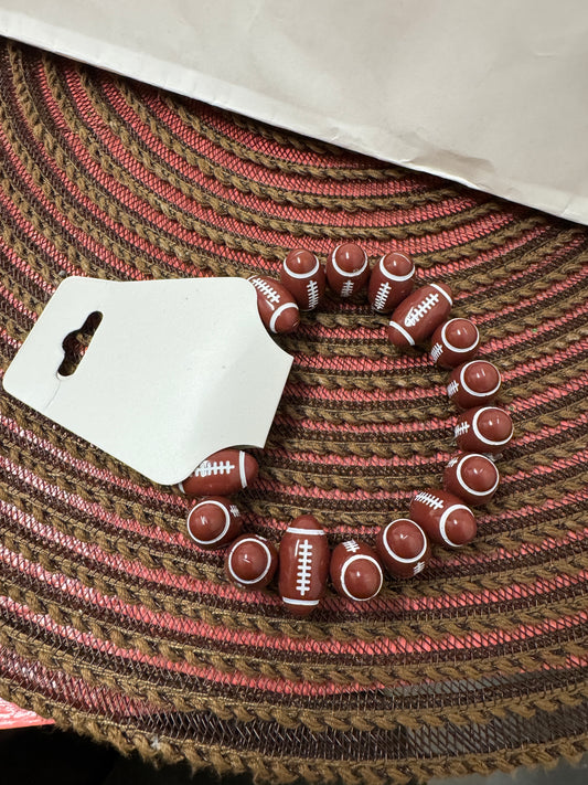 Football Beaded Bracelet