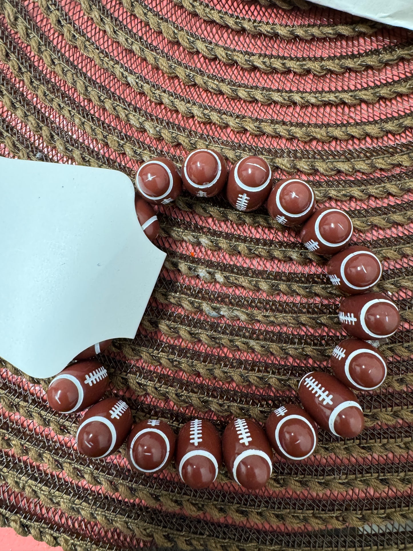 Football Beaded Bracelet