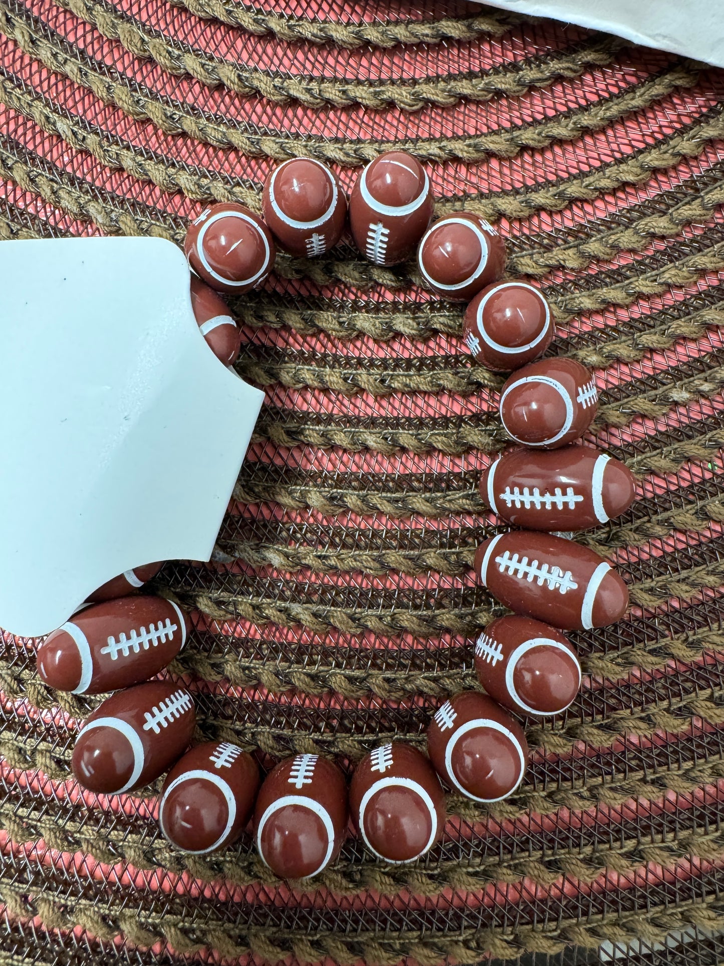 Football Beaded Bracelet