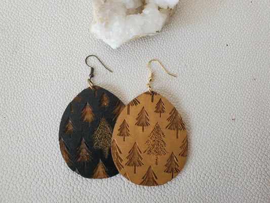 Evergreen Forest Christmas Winter Earrings