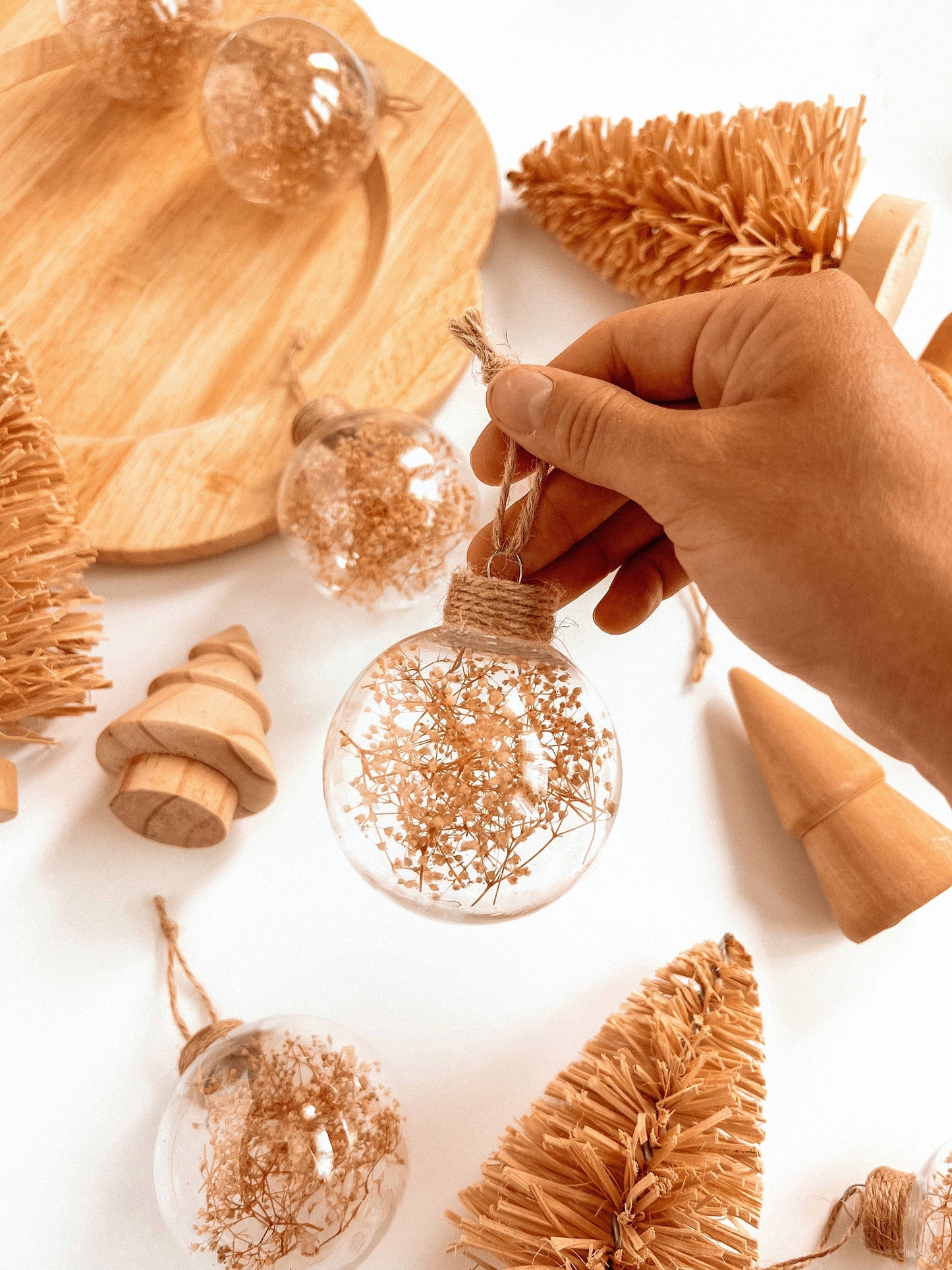 Dried Floral Ornament | Boho Christmas Tree Decor