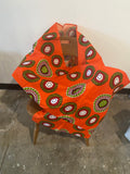 Orange and Red African Head Wrap- XL