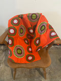 Orange and Red African Head Wrap- XL
