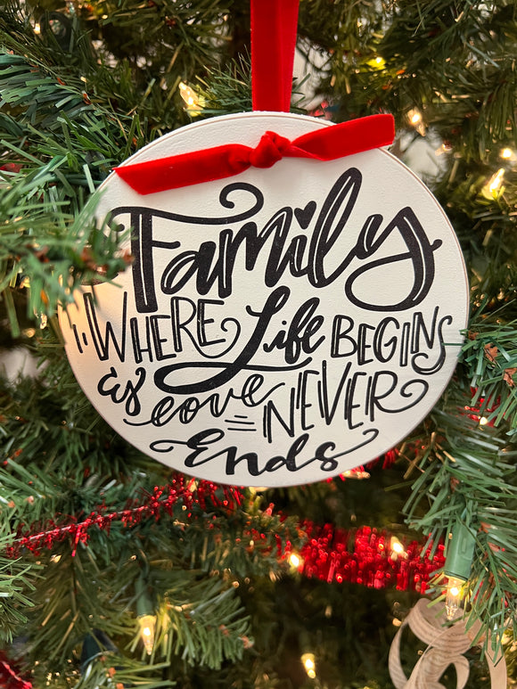 Family Wooden Ornament