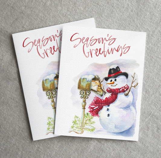 Season’s Greeting Snowman Card