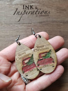 CHRISTMAS TRUCK EARRINGS