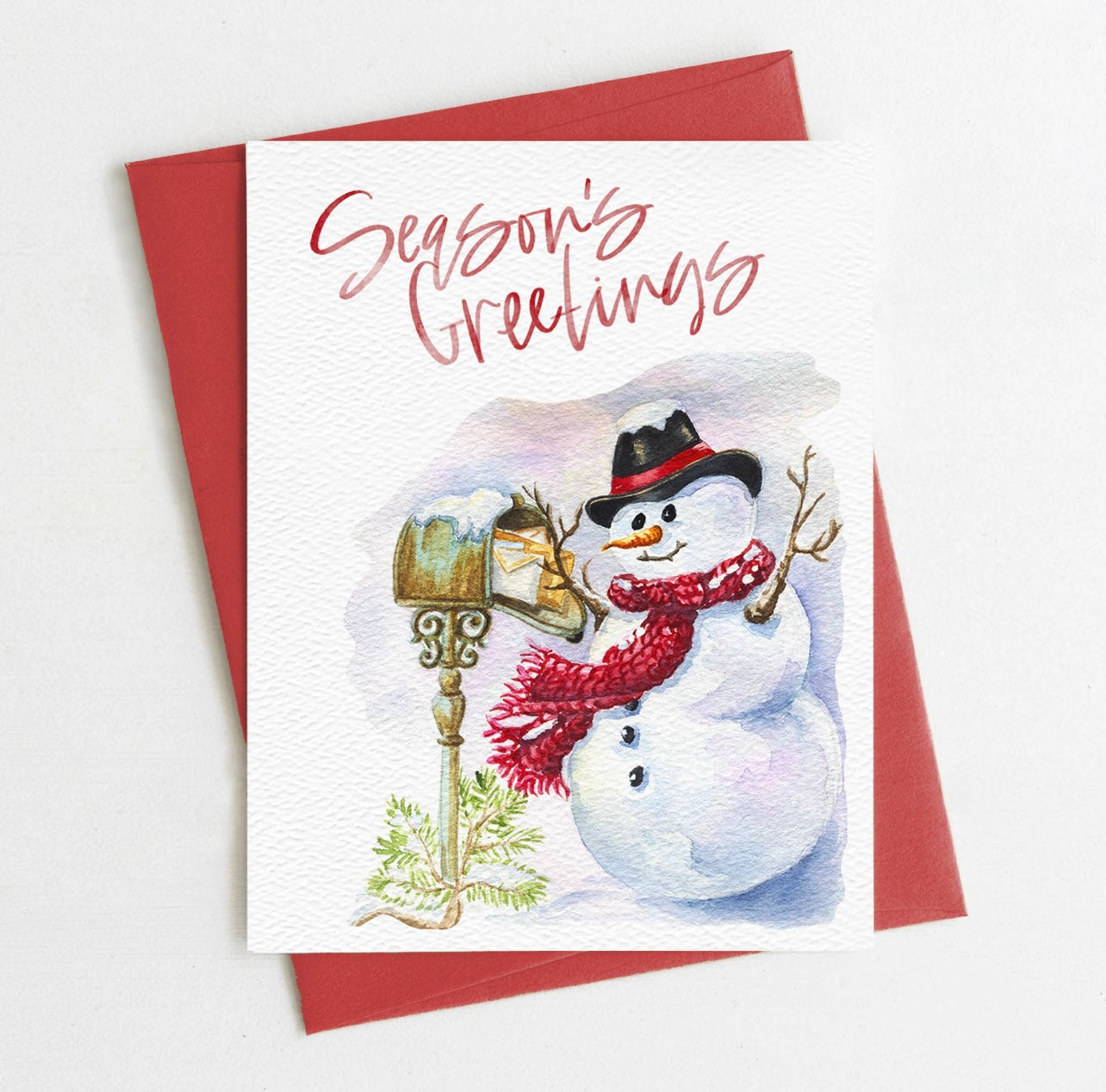 Season’s Greeting Snowman Card