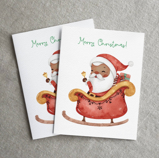 Santa’s Sleigh Christmas Card