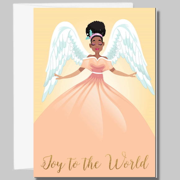 African American Angel Holiday Christmas Card