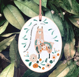 Llama Verse Wooden Ornament